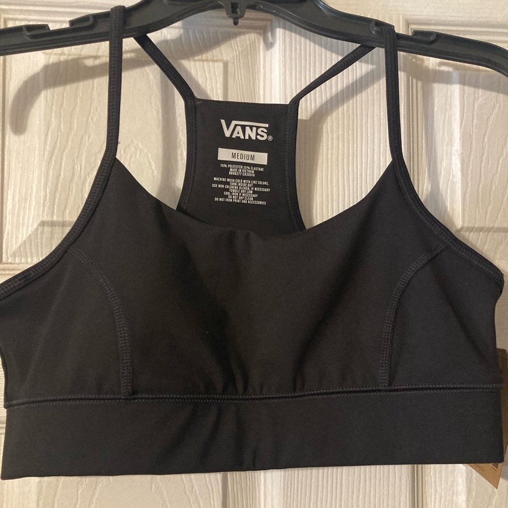 Vans Women's Sleek Black Sports Bra